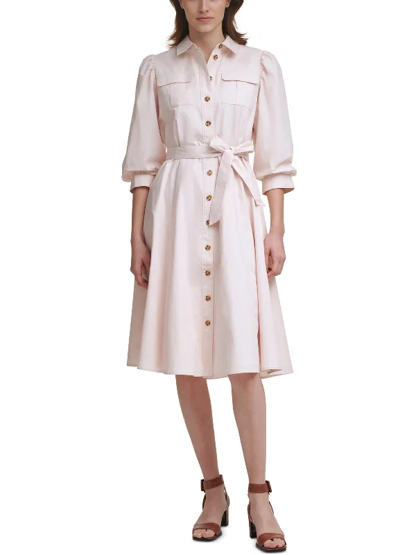 Womens Cotton Midi Shirtdress Women's Outdoor Attire