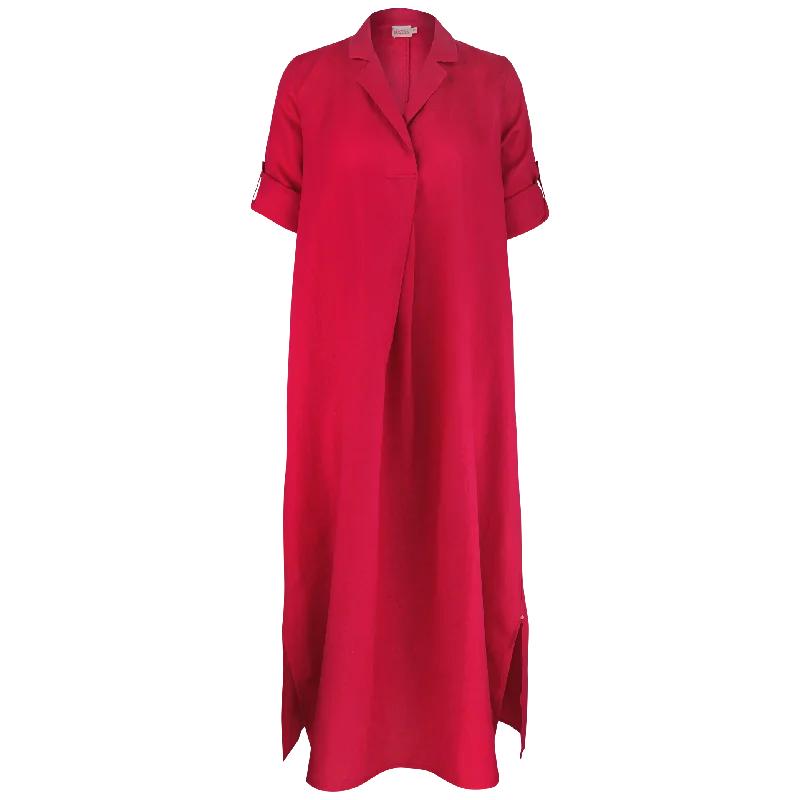 IS Juniper Collar Kaftan  Fuschia Women's Chic Apparel