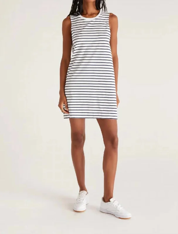 Sloane Stripe Dress In White Women Online Clothing Boutiques