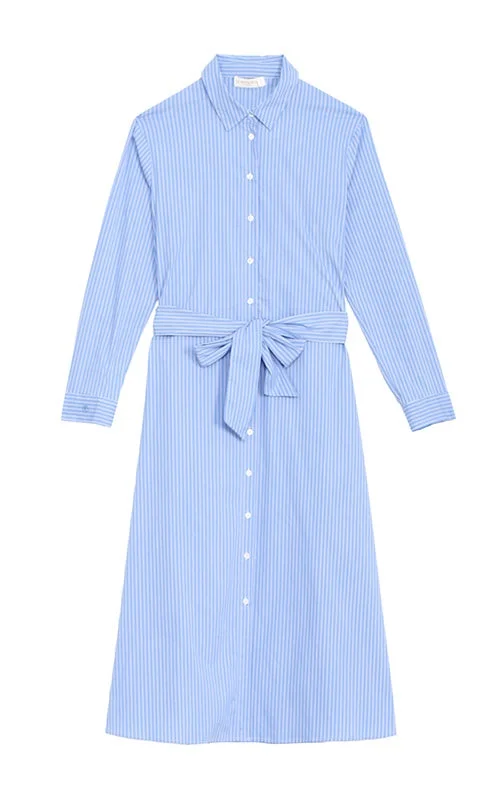 Reem Stripe Blu Dress Women's Comfortable Lounge Outfit