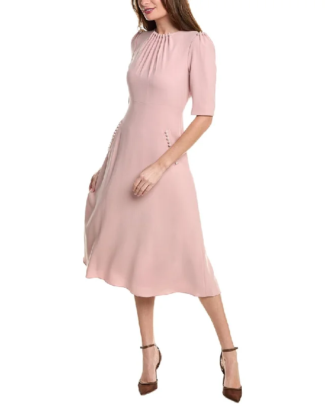 Teri Jon by Rickie Freeman Crepe Pearl Trim Sheath Dress Sustainable Women's Clothes