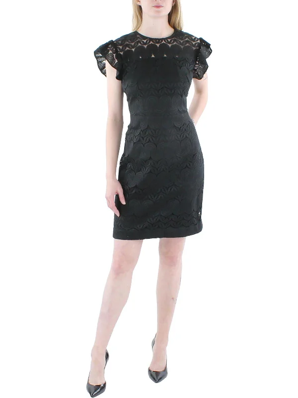 Womens Lace Mini Sheath Dress Women's Casual Clothing For Lounging