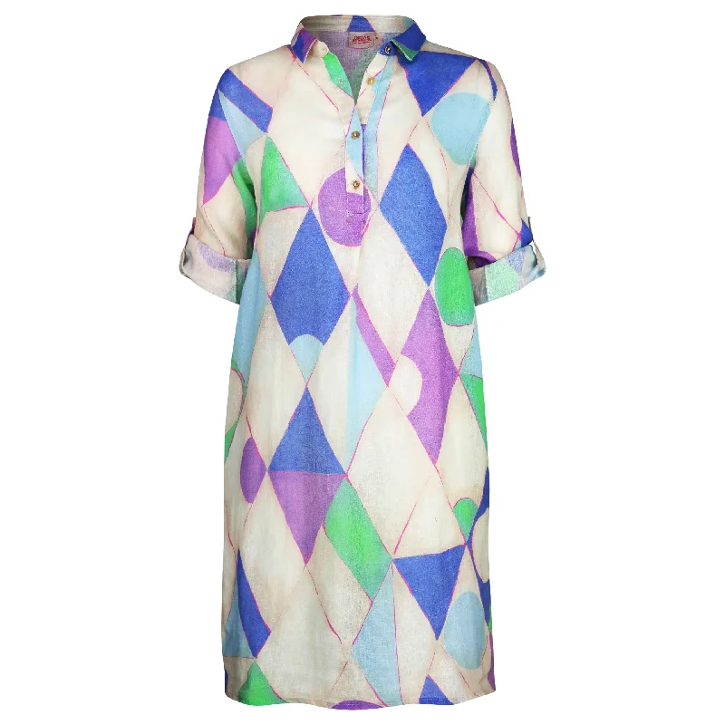 Mandy Cocoon Midi Geomatric Dress Flash Sale Online