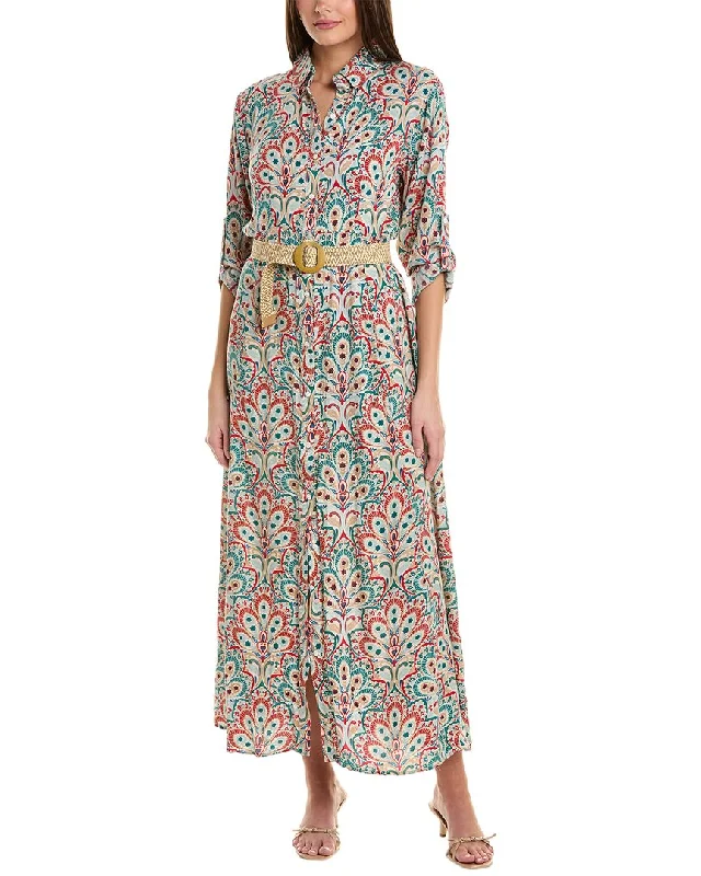 ANNA KAY Feathers Shirtdress Boho Chic Fashion