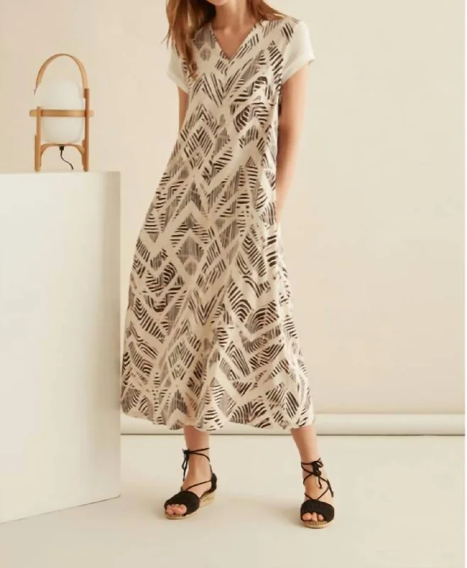 Fedra Printed Dress In Multi Women's Holiday Clothes