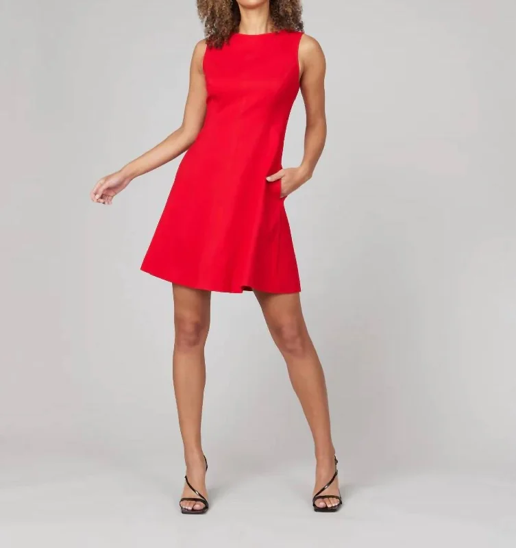 The Perfect Fit And Flare Dress In True Red Timeless Women's Clothing