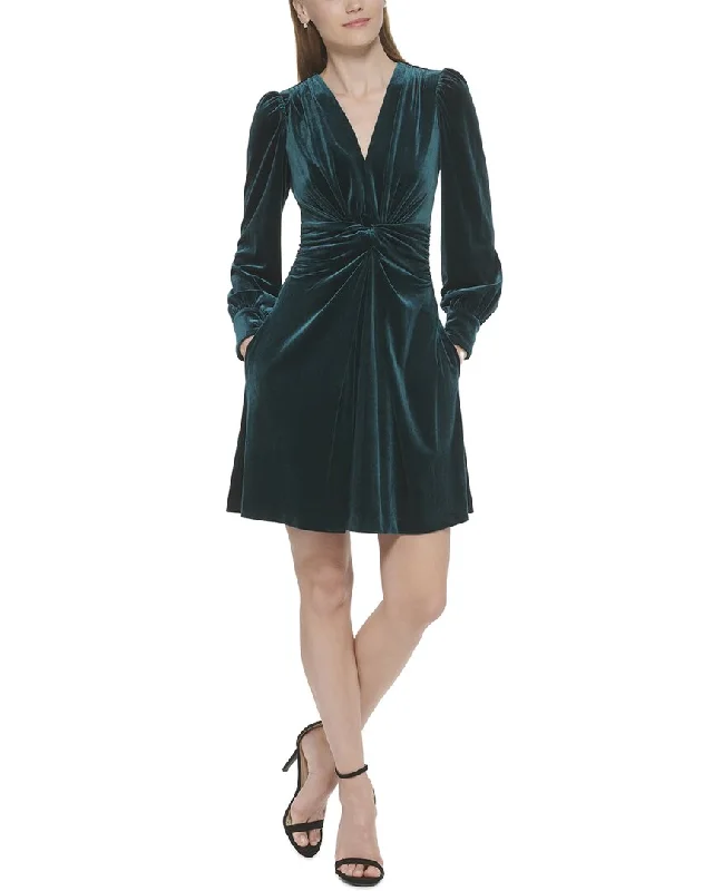 Vince Camuto Velvet Twist Front Dress Holiday Discount