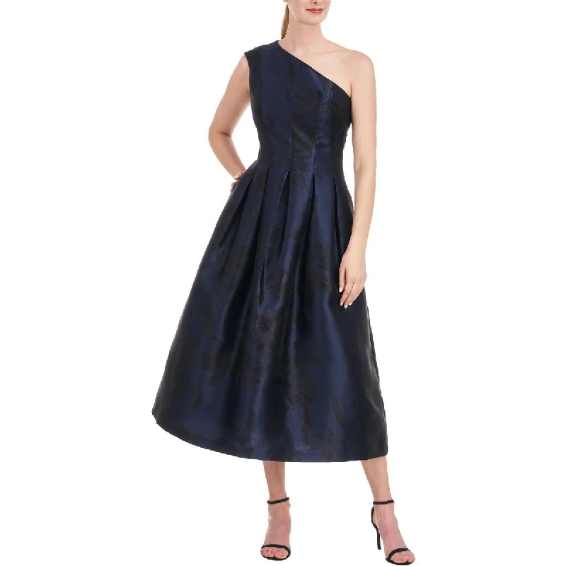 Carlan Womens Metallic Midi Cocktail And Party Dress Women's Holiday Clothing