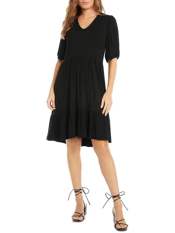 Womens Tiered Mini Fit & Flare Dress Bold and Elegant Women's Fashion