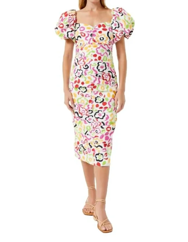 Tessa Dress In Painted Bloom Women's Online Boutique