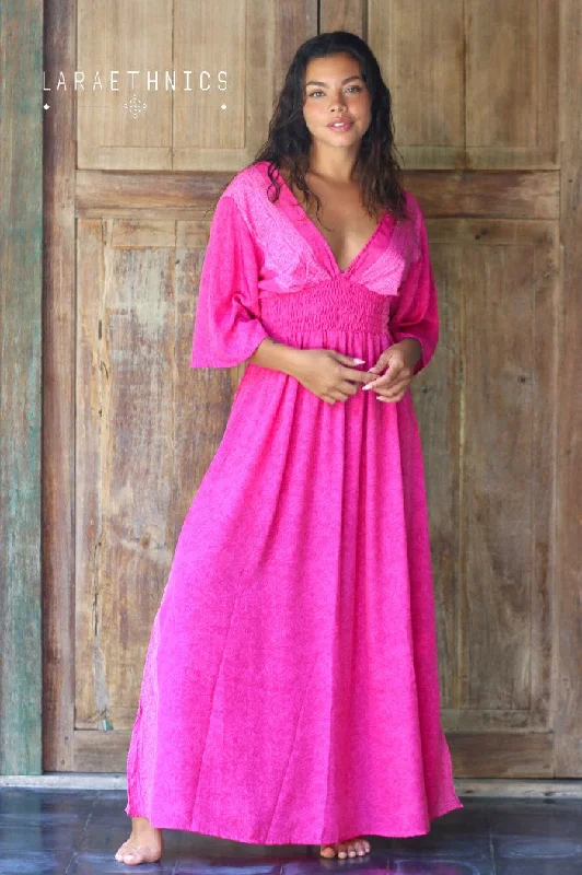 Seraphine anamour fuschia long dress Luxury Women's Fashion