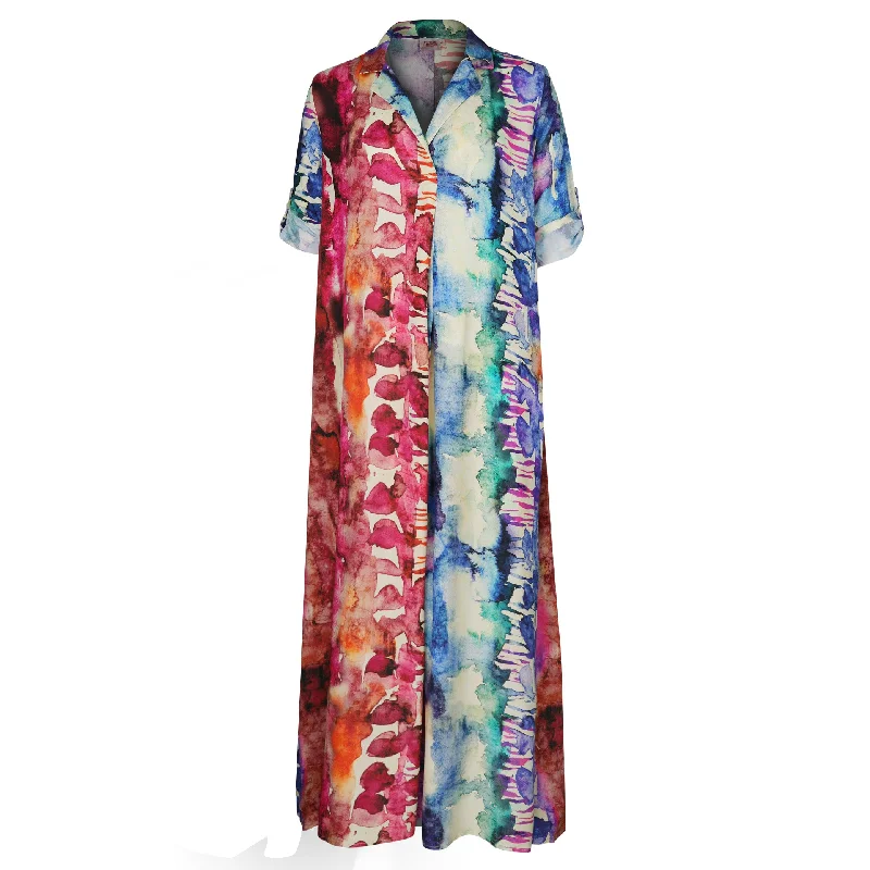 Juniper Kaftan Dress Abs Watercolour Women's Trendy Outfit