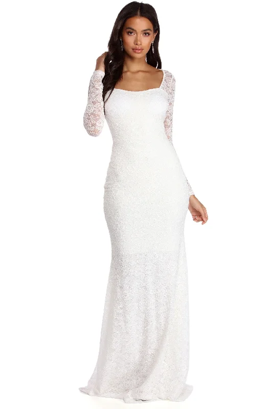 Delilah Illusion Lace Formal Dress Sustainable Fashion 