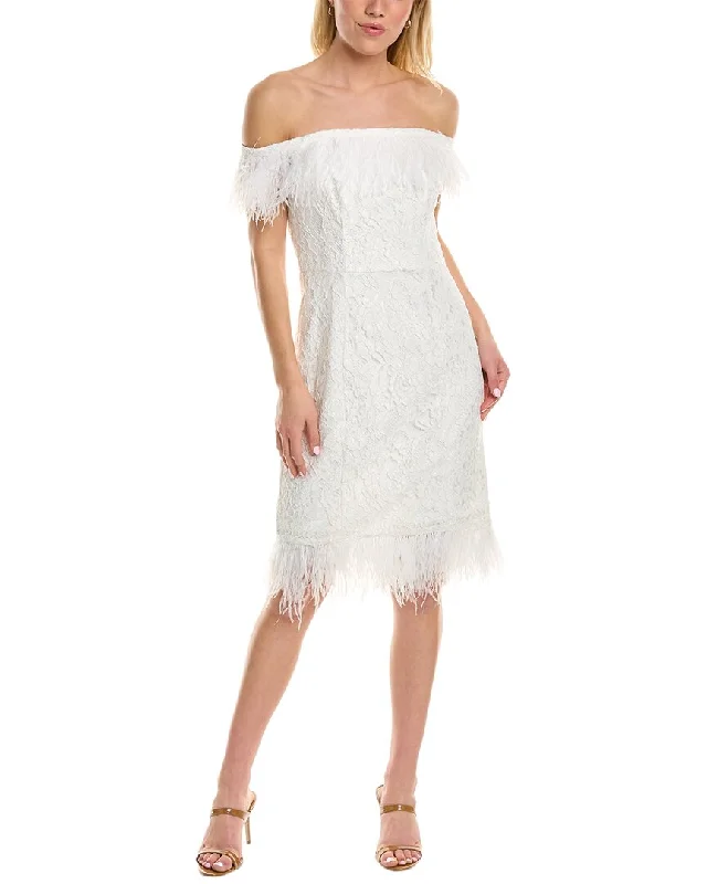 Aidan by Aidan Mattox Off-The-Shoulder Lace Sheath Dress Elegant Women's Clothing Online