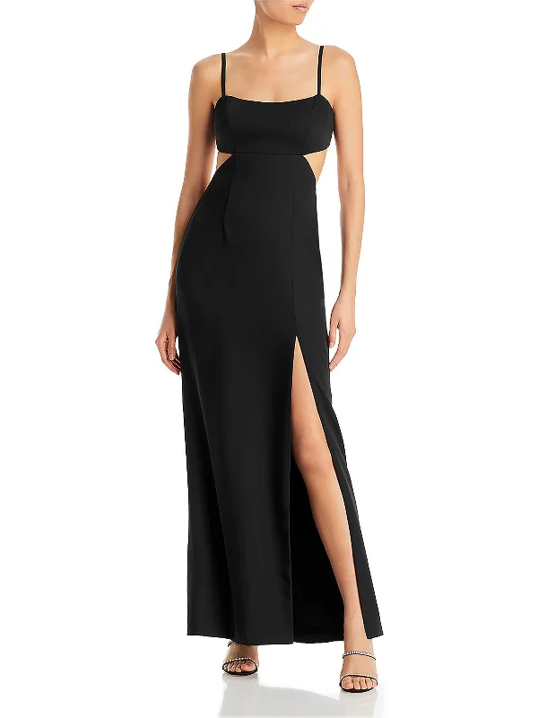 Womens High Slit Long Evening Dress Women's Chic Outfit