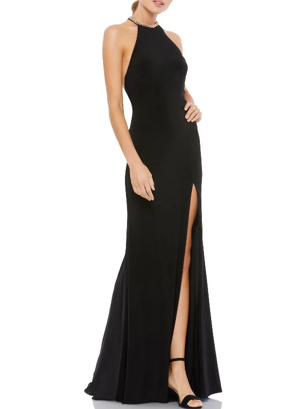 Womens Halter Long Evening Dress Bold and Elegant Women's Fashion