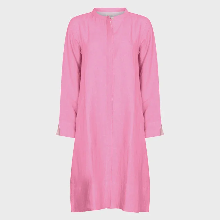 NOLOGO Super mix blush pink linen coat dress Women's Seasonal Attire