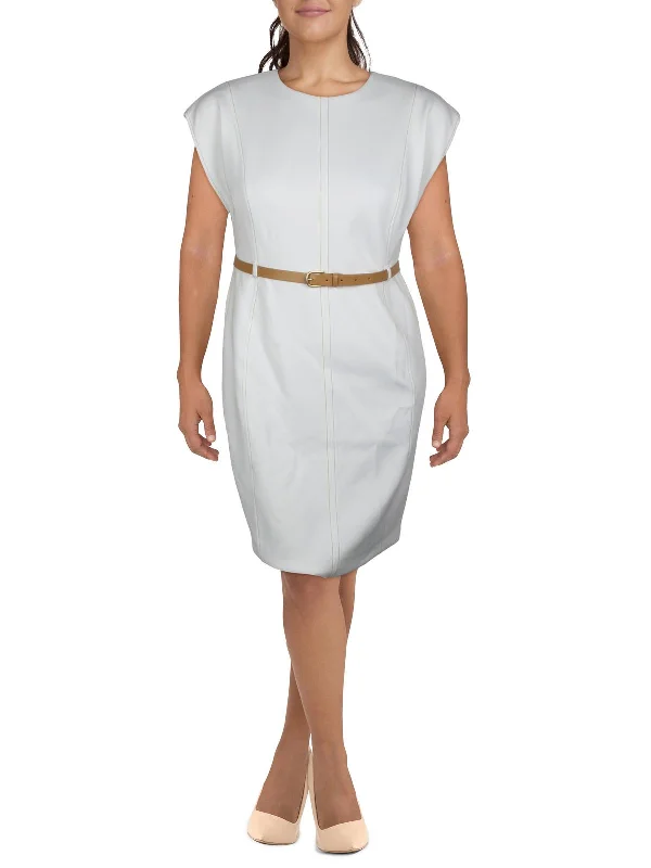 Womens Belted Midi Sheath Dress Clearance Sale Online