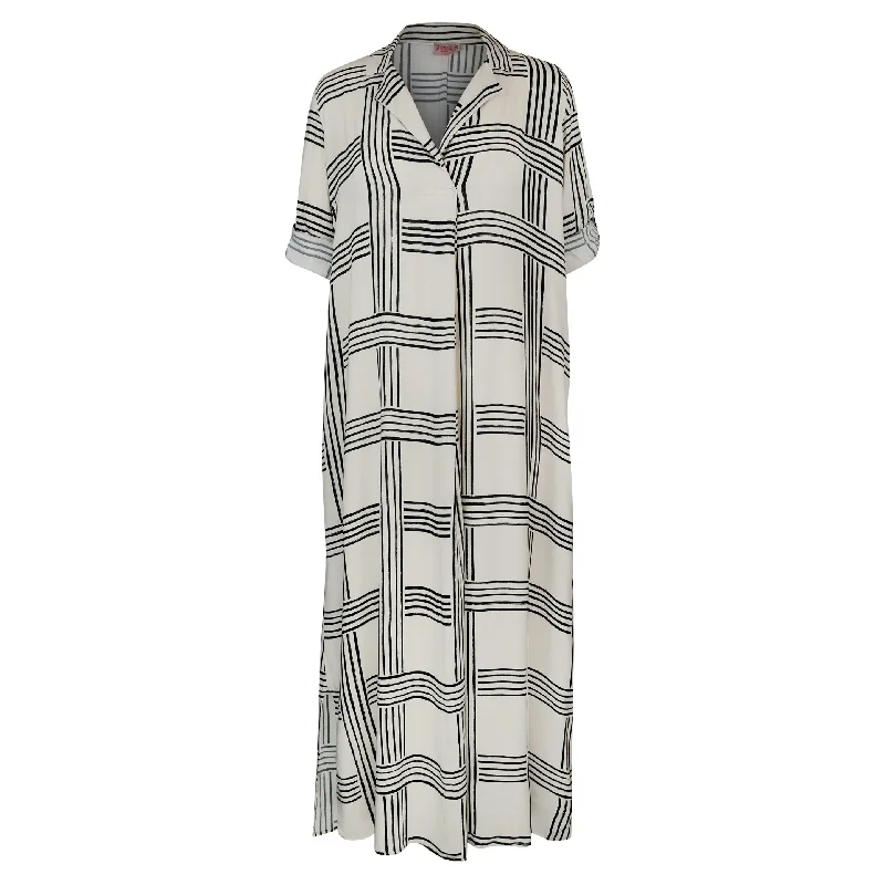 Juniper Kaftan Dress Blk Check Comfortable Outfit For Women