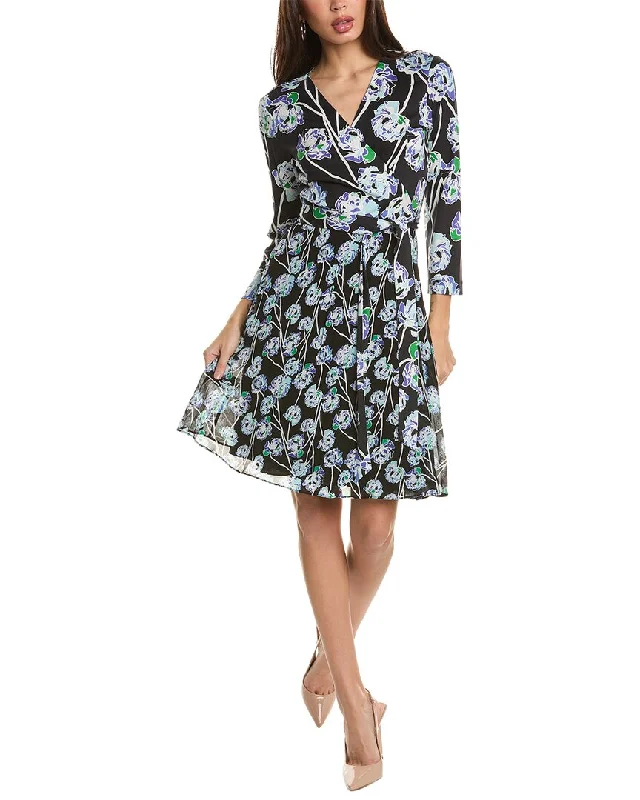 Diane von Furstenberg Irina Silk Bodice Wrap Dress Women's Holiday Clothing