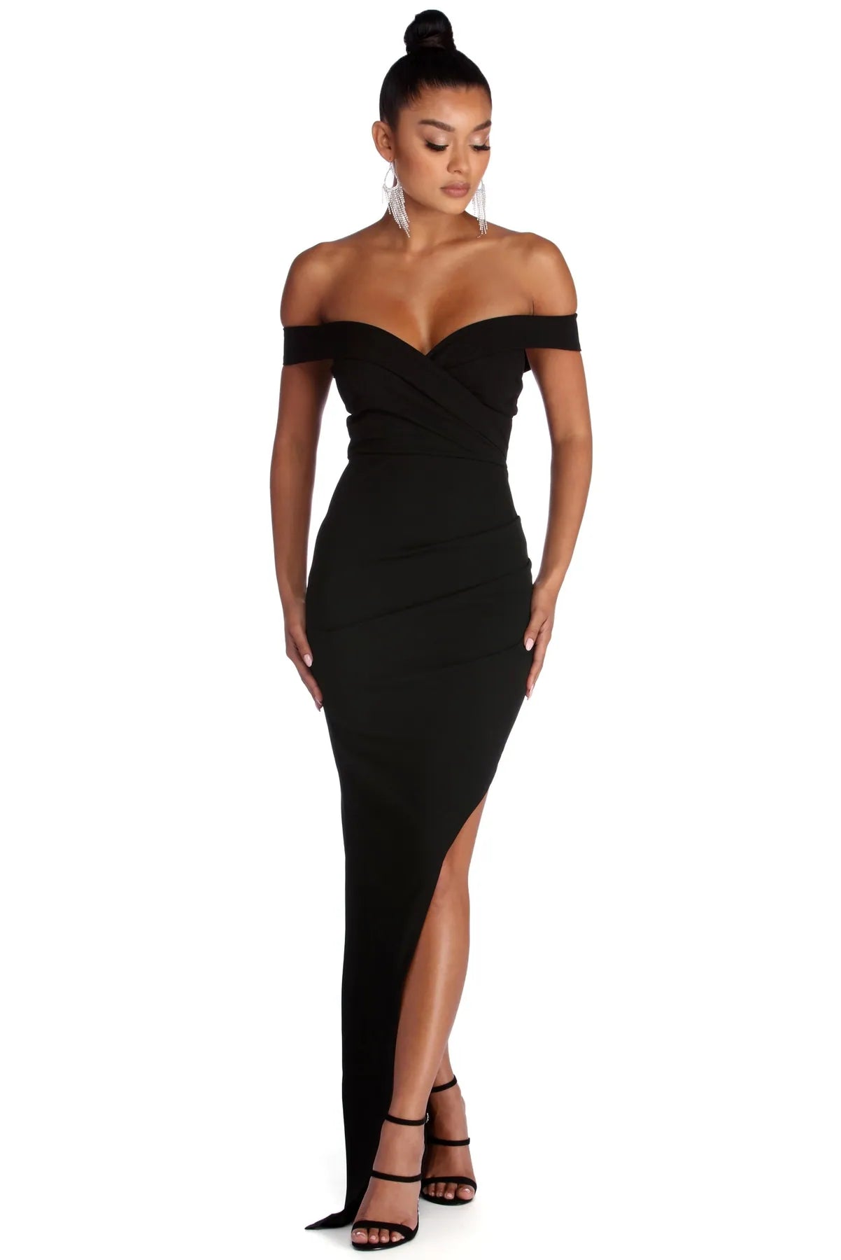 Angeline Formal High Slit Dress Women's Holiday Attire