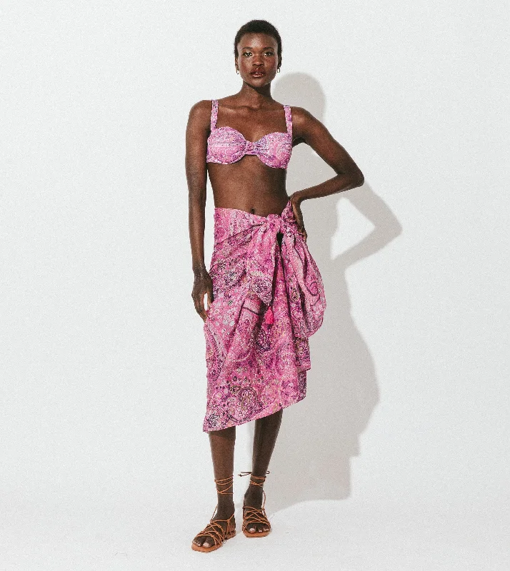 Sarong | Caymen Paisley Pink Women's Vintage Attire