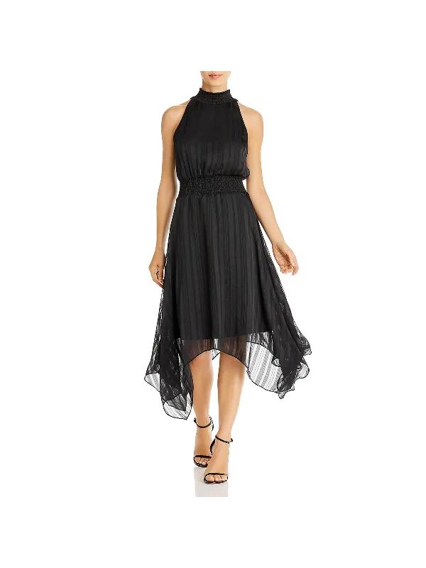 Womens Halter Midi Cocktail Dress Women's Vintage-Inspired Clothing