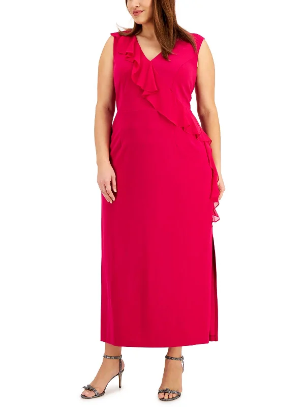 Plus Womens Scuba Maxi Evening Dress New Arrival Discounts