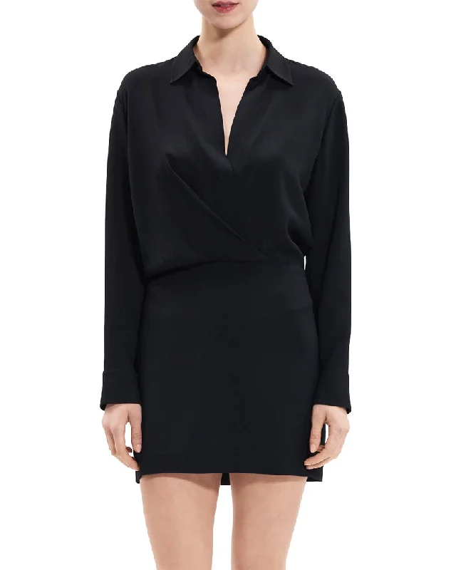 Theory   Wrap Shirtdress Flash Sale Clothing