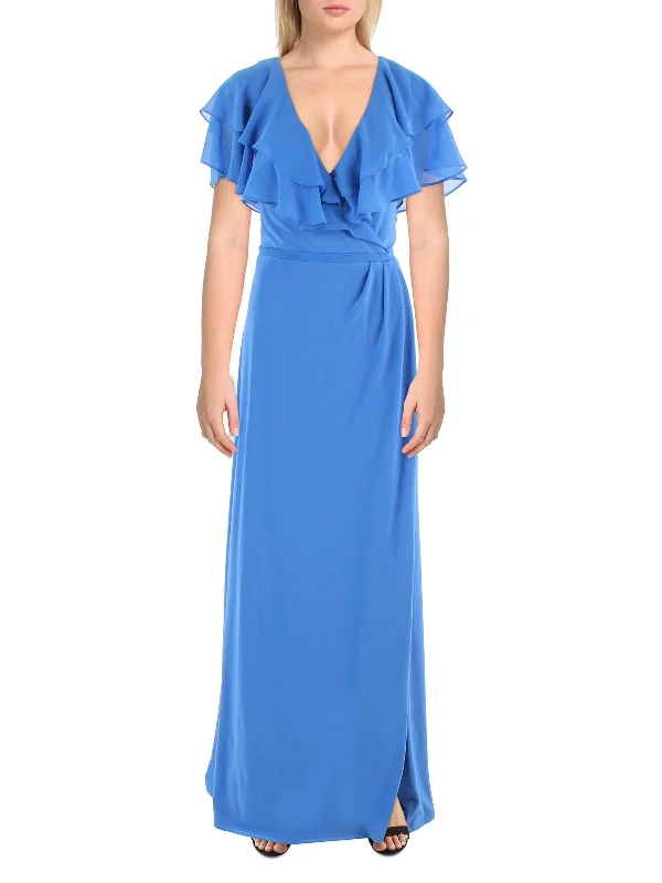 Womens Ruffled Long Evening Dress Best Boutiques Online