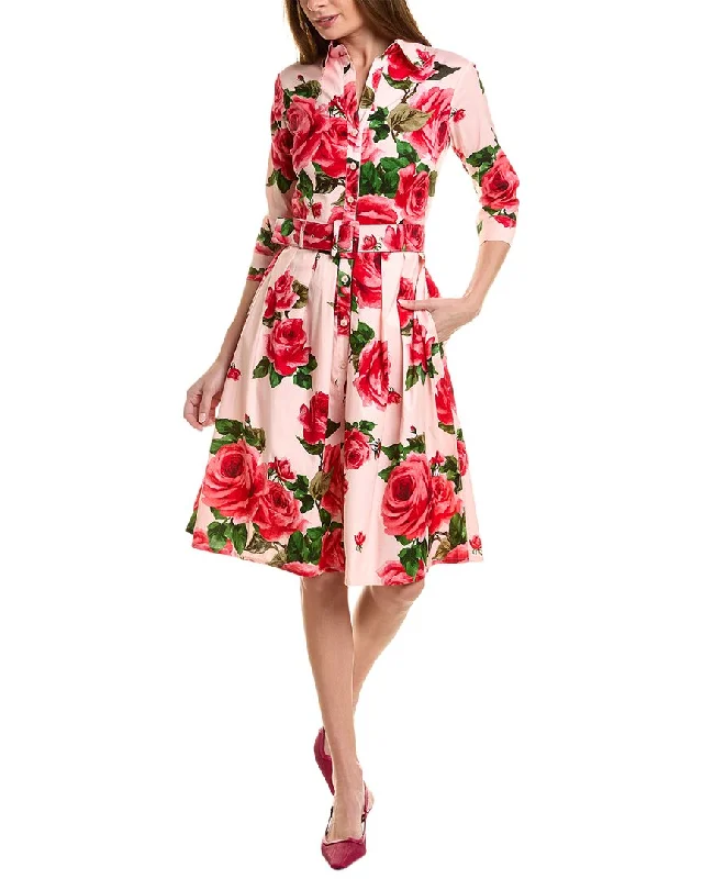 Samantha Sung Audrey 1 3/4-Sleeve Shirtdress Woman Clothing