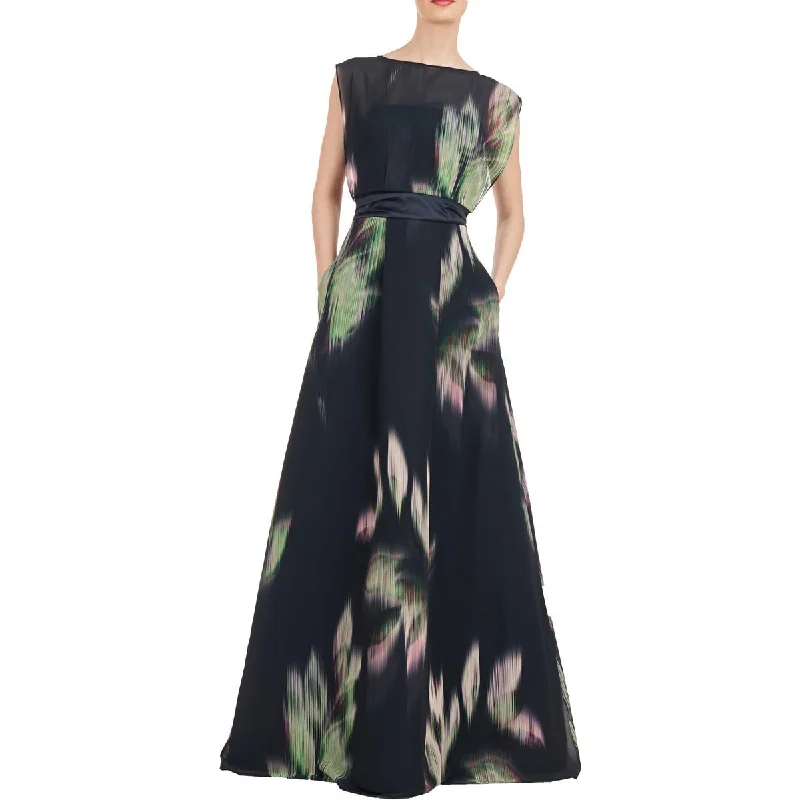 Tess Womens Printed Maxi Evening Dress Women's Athleisure Apparel