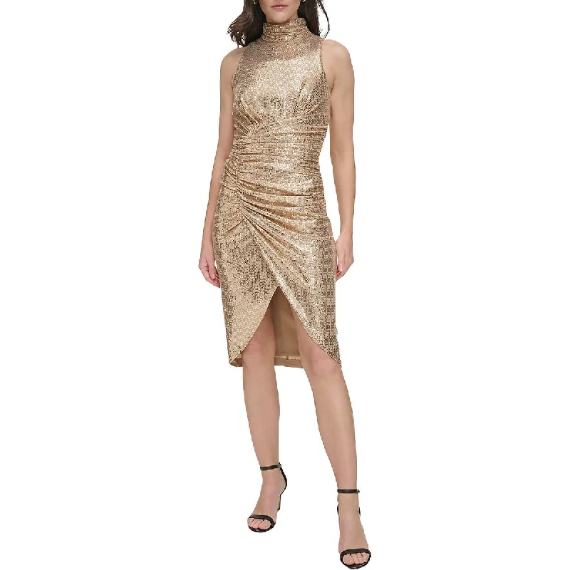 Womens Sequined Midi Sheath Dress Women's Night-Out Clothes