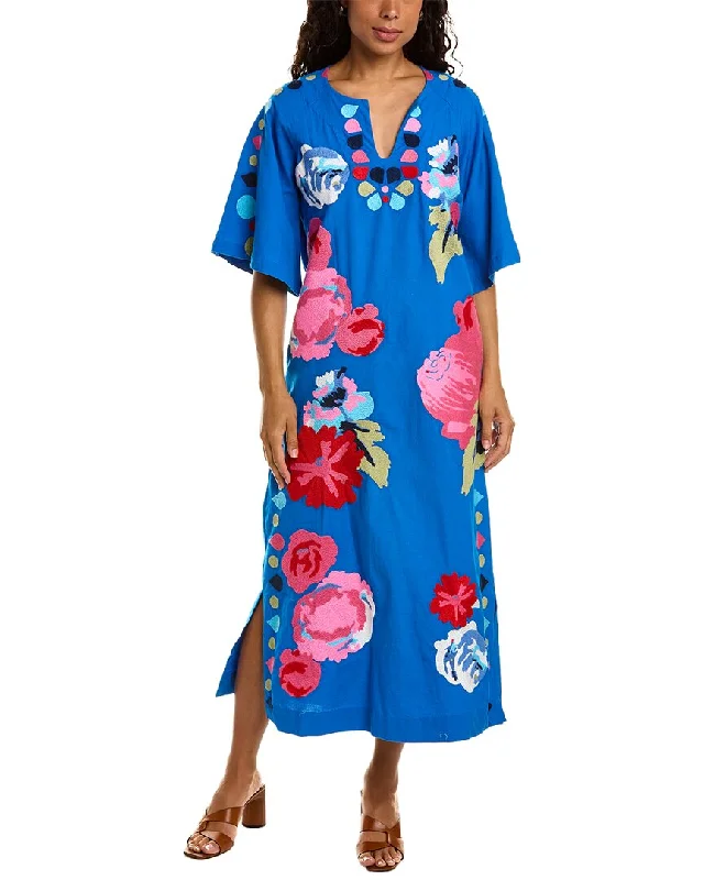 Frances Valentine Delightful Linen-Blend Caftan Women's Clothing Sale Online