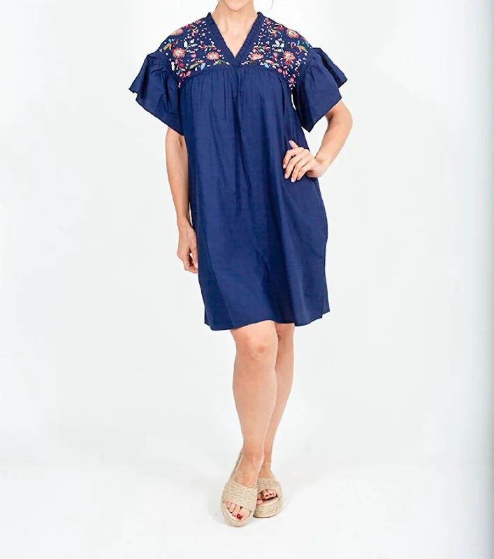 Eliza Dress In Navy Women's Night-Out Clothes