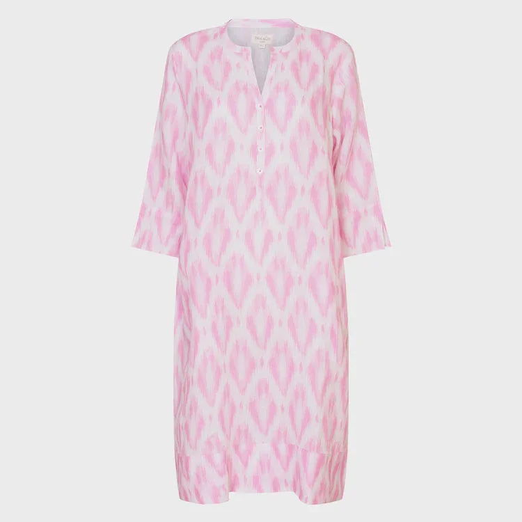 Ikat Pink Tunic Dress Women's Clothing Brands