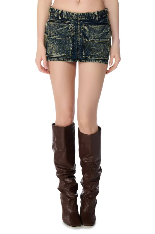 LAYNE MINERAL WASH DENIM MINI SKIRT Women's Clothing With Trendy Designs