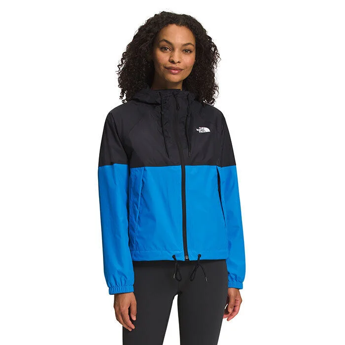 The North Face Antora NF0A7QF1 Women's Blue Black Long Sleeve Rain Jacket SGN134 Women's Stylish Outdoor Outfit