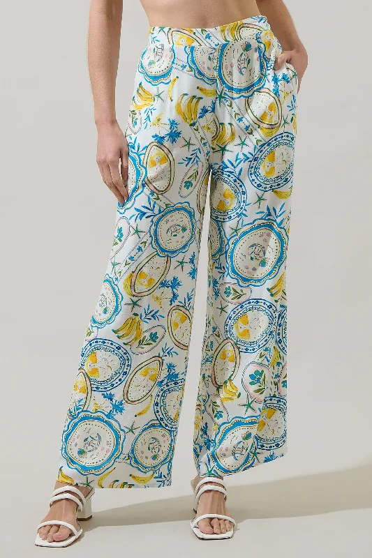 Harvest Island Elena Wide Leg Pants Luxury Fashion