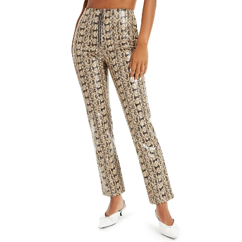 Womens Animal Print Straight Leg Straight Leg Pants Chic Women's Clothing