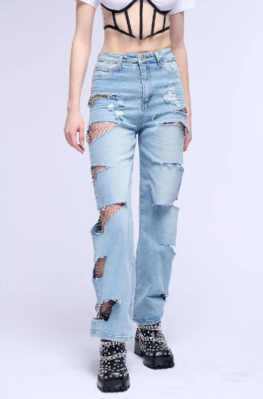 STARSTRUCK RHINESTONE RELAXED JEANS Online Impressions Boutique