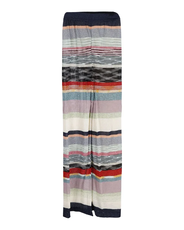 Missoni Striped Pants in Multicolor Cupro Women's High-Fashion Outfit