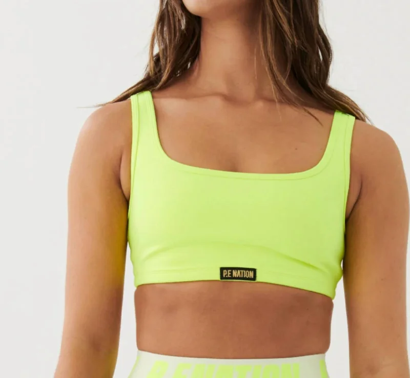 Clubhouse Sports Bra In Safety Yellow Women Online Clothing Boutiques