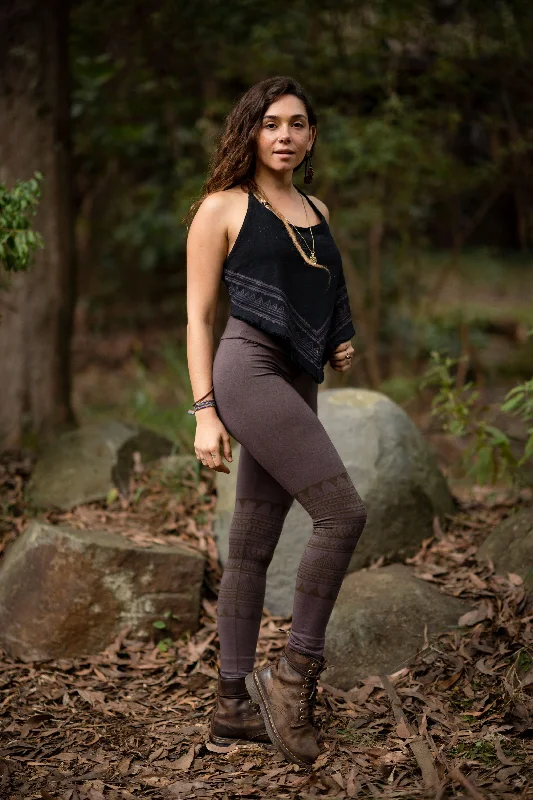 Organic Tribal Leggings - Chocolate Sale On Sale