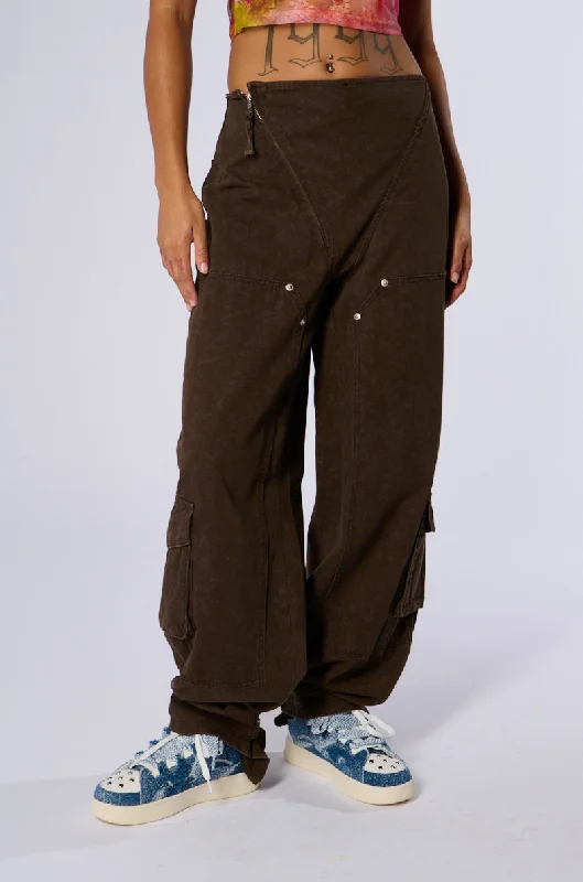 THE GIRLS OF SUMMER BROWN DENIM PANT Eclectic Fashion