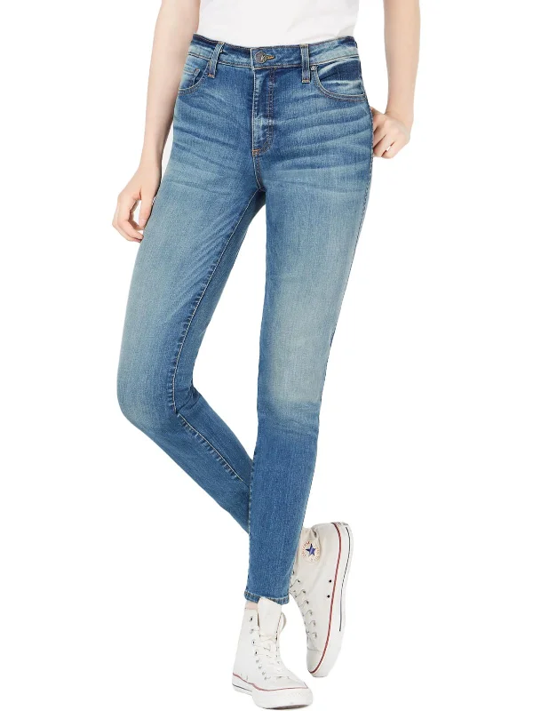 Womens Solid High Rise Skinny Jeans Women's Festive Attire