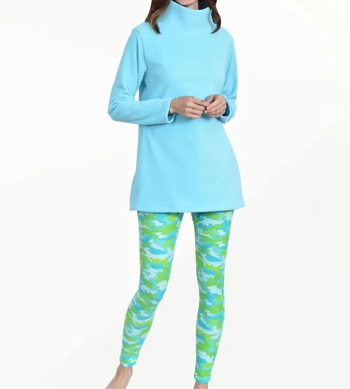 Bayside Tights Legging In Mint Camo Timeless Women's Clothing