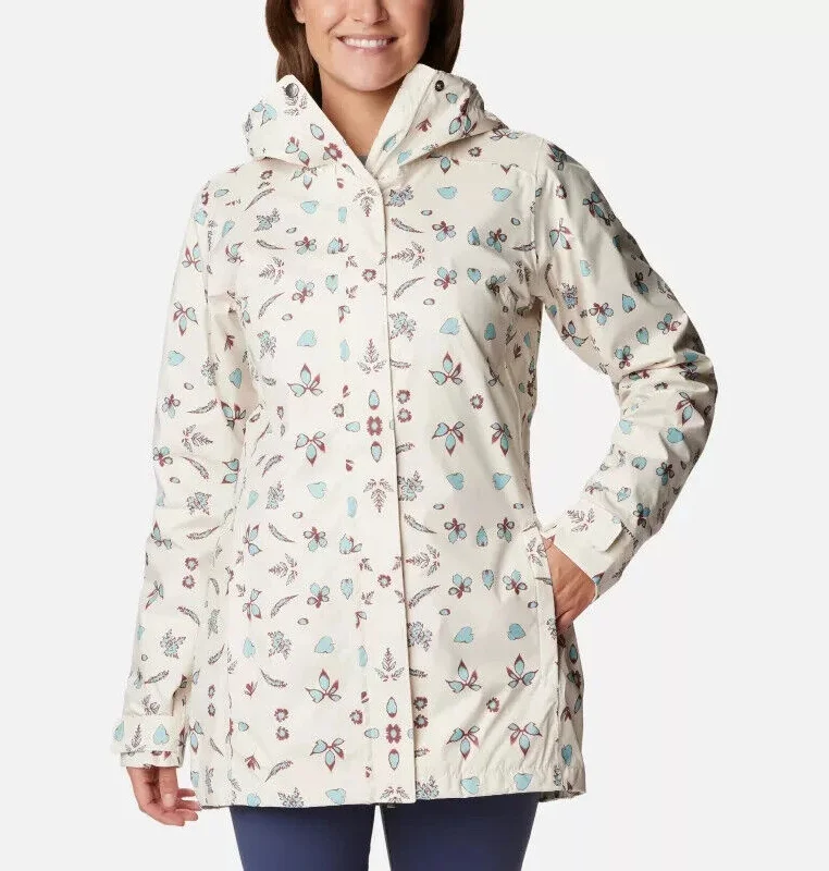 Columbia Splash A Little II RL0174-197 Rain Jacket Women Chalk Cyanofrond CLO269 Flash Sales This Week