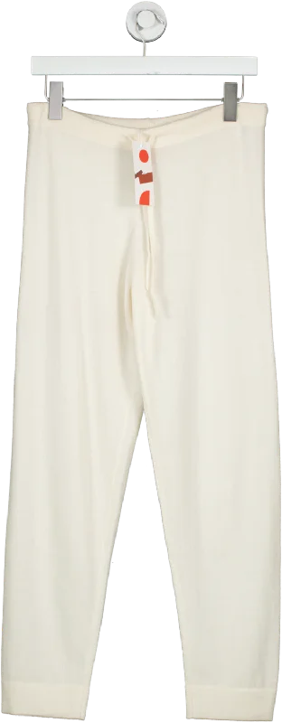 Cashmere In Love Cream Sarah Knit Trousers UK M Women's Occasion Wear Apparel