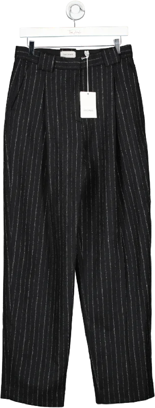 Dagmar Black Valerie Trousers In Pinstripe UK 12 Women's Clothes And Apparel Sets